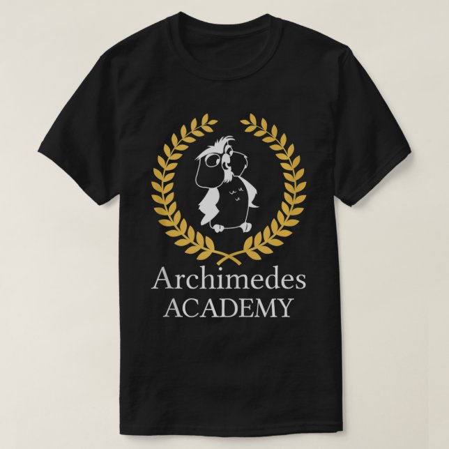 Archimedes Owl Academy the Best Gift for Graduatio T-Shirt (Design Front)