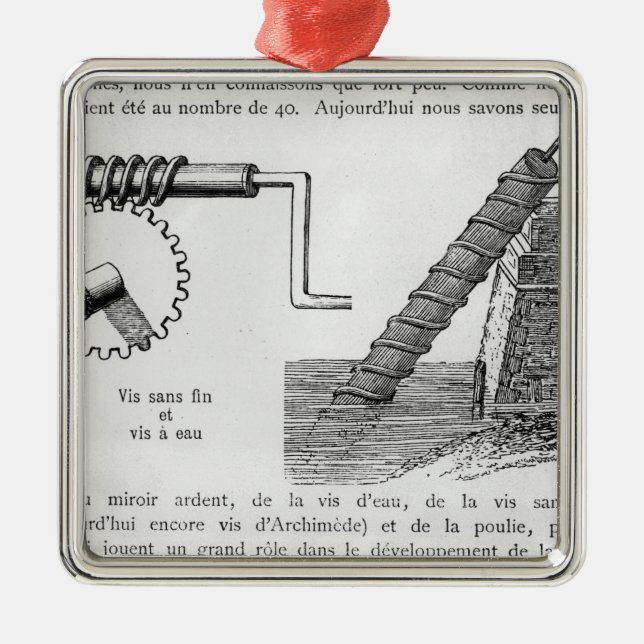 Archimedes screw metal tree decoration (Front)