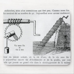 Archimedes screw mouse mat