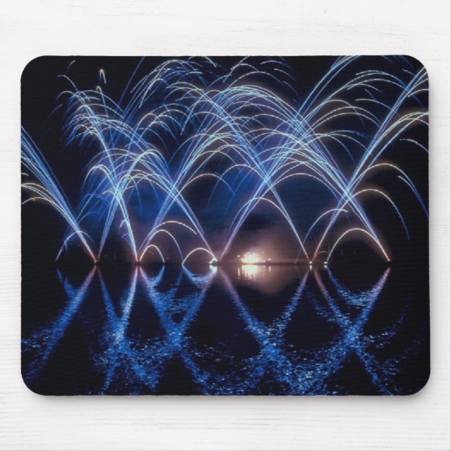 Arching fireballs, Great fireworks on a mousepad (Front)