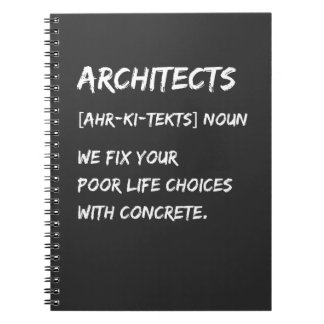 ArchitArchitects Fix Bad Choices With Concrete Tee Notebook