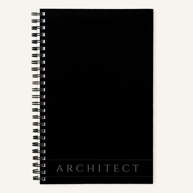 ARCHITECT 5.5x8.5 Black Spiral Notebook  (Front)