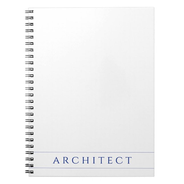 ARCHITECT 6.5x8.75 Spiral Notebook / Navy Blue (Front)