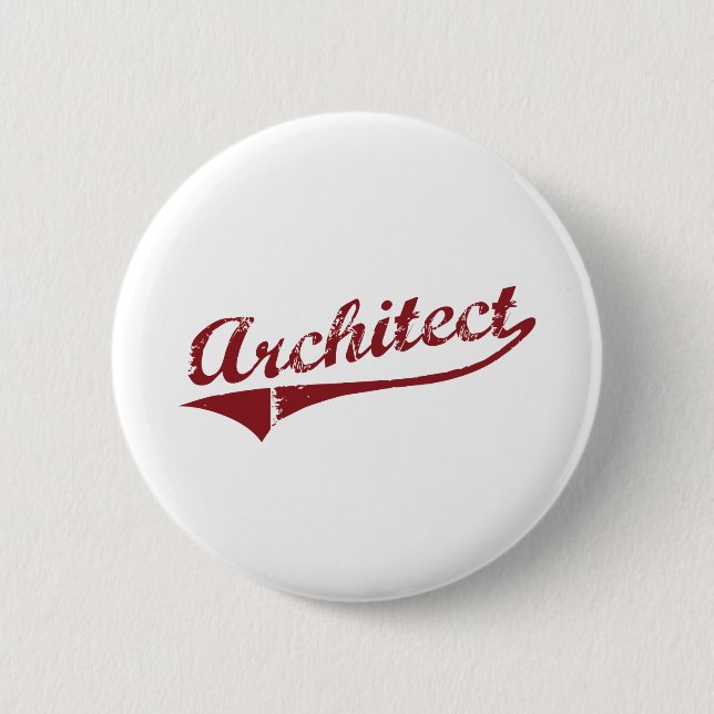 Architect 6 Cm Round Badge (Front)