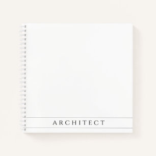ARCHITECT 8.5" Square Spiral Notebook / Black