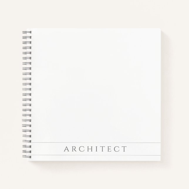 ARCHITECT 8.5" Square Spiral Notebook / Grey (Front)