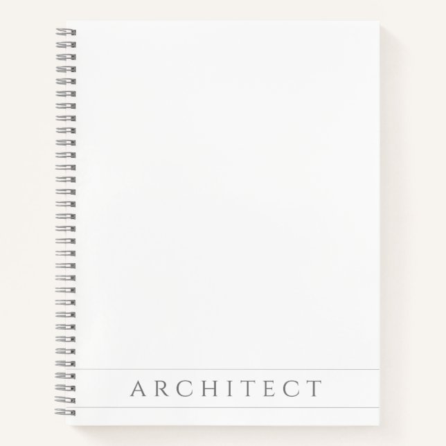ARCHITECT 8.5x11 Spiral Notebook / Grey (Front)