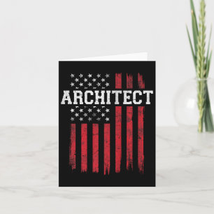 Architect American Flag Usa Patriot Patriotic  Card