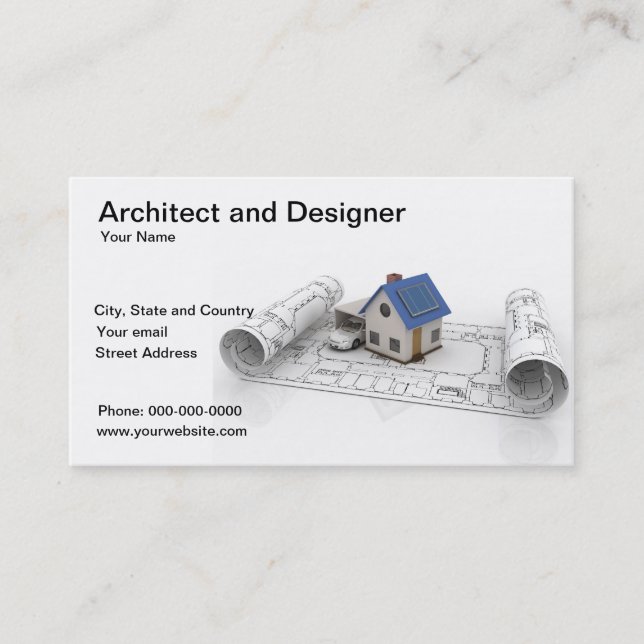 Architect and designer business card (Front)