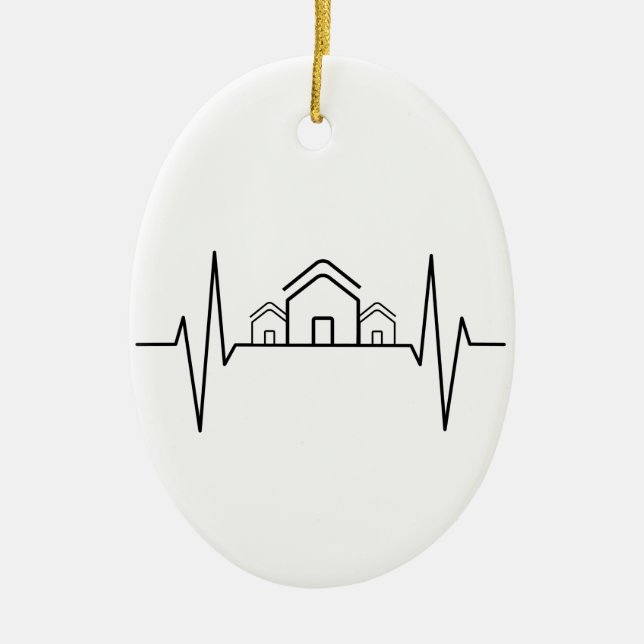 Architect - Architect Heartbeat Houses  Ceramic Tree Decoration (Front)