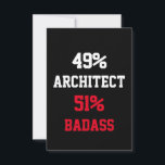 Architect Badass Card<br><div class="desc">Funny and awesome birthday gift for mothers day,  fathers day,  christmas,  for mum,  dad,  lover,  husband and wife</div>