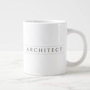 ARCHITECT Big White Mug / Black