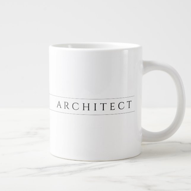ARCHITECT Big White Mug / Black (Right)