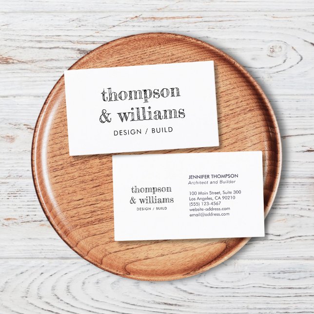 Architect Black White Professional Business Card (Creator Uploaded)