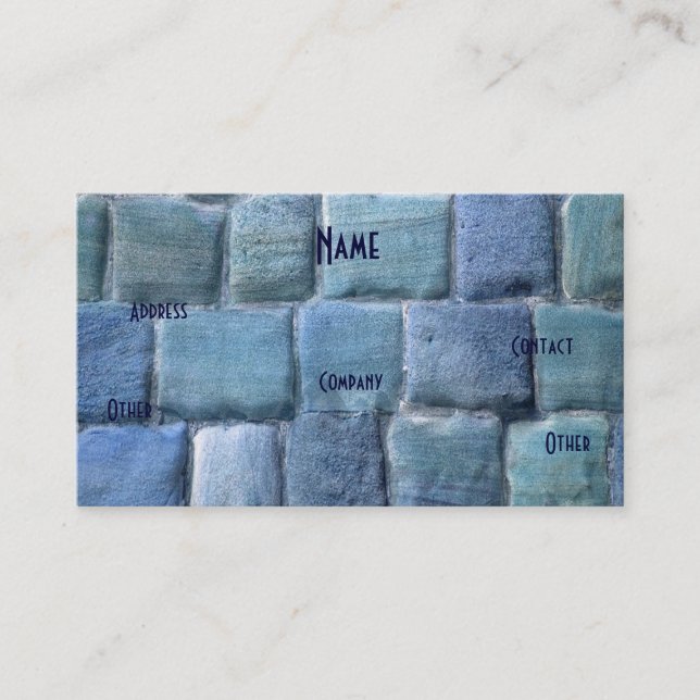 Architect Blue Sandstone Business Card (Front)