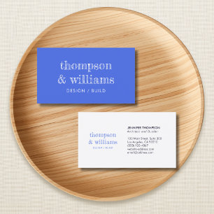 Architect Blue White Professional Business Card