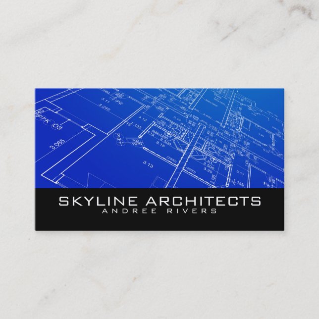 Architect, Builder, General Contractor Business Card (Front)