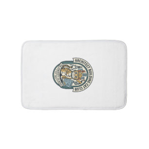 Architect Building Cat Cat Graphic Tee Art - Archi Bath Mat