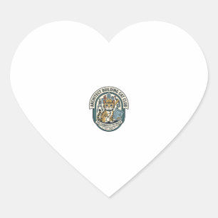 Architect Building Cat Cat Graphic Tee Art - Archi Heart Sticker