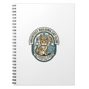 Architect Building Cat Cat Graphic Tee Art - Archi Notebook