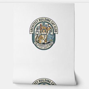 Architect Building Cat Cat Graphic Tee Art - Archi Wallpaper