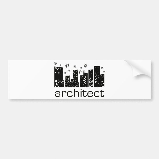 Architect Buildings Cool design! Bumper Sticker (Front)