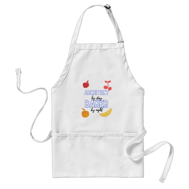 Architect By Day Baker By Night Funny Baking Gift Standard Apron (Front)
