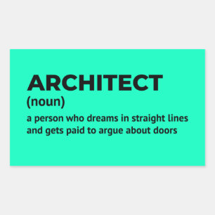 Architect Career Funny Definition Rectangular Sticker