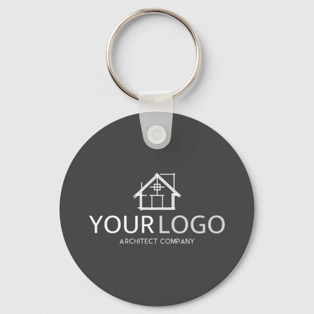 Architect Company Startup Business Logo Key Ring (Front)