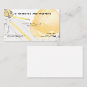 Architect Construction Services Business Card