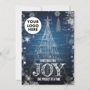 Architect Custom Logo Business Christmas  Holiday Card