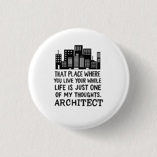 Architect Definition 3 Cm Round Badge