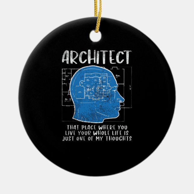 Architect Definition Ceramic Tree Decoration (Front)