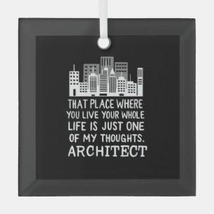 Architect Definition Glass Tree Decoration