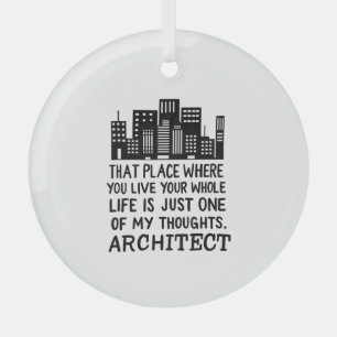 Architect Definition Glass Tree Decoration