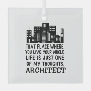 Architect Definition Glass Tree Decoration