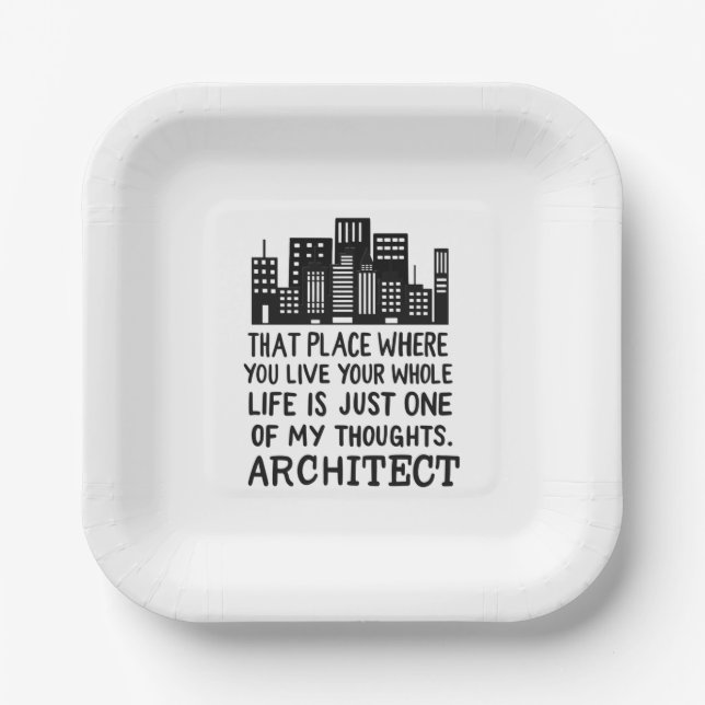 Architect Definition Paper Plate (Front)