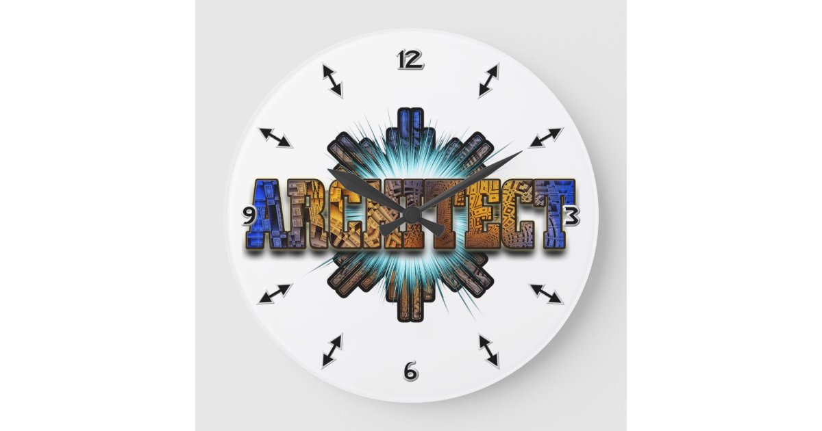 Architect DTW Architects Merch Large Clock | Zazzle
