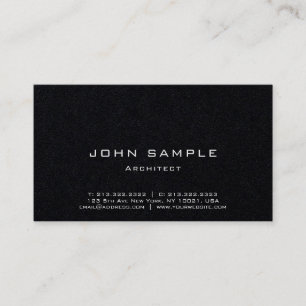Architect Elegant Professional Black Luxury Business Card