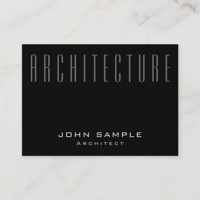 Architect Elegant Professional Deluxe Pearl Finish Business Card (Front)