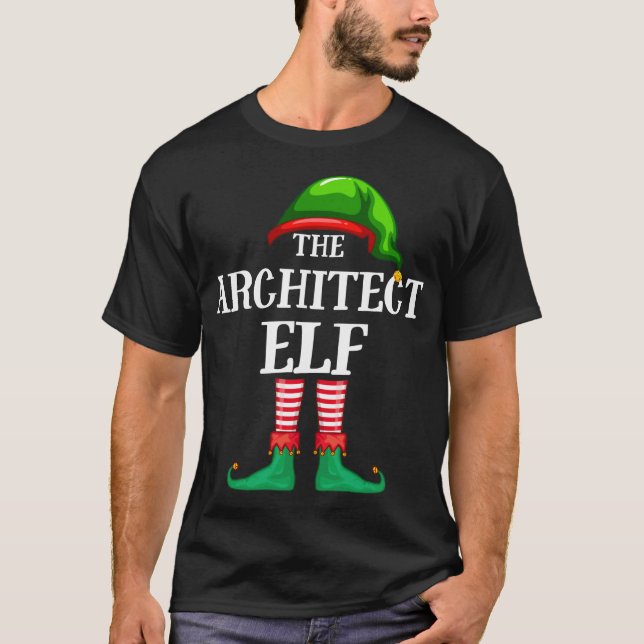 Architect Elf Matching Family Christmas Pajama T-Shirt (Front)