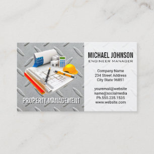 Architect Engineer Construction Steel Business Card