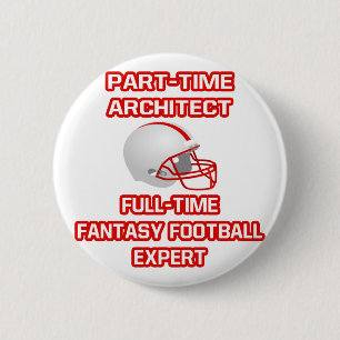Architect .. Fantasy Football Expert 6 Cm Round Badge