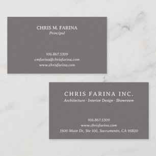 Architect Firm Business Card in Fossil Gray