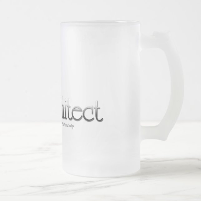 Architect Frosted Glass Beer Mug (Right)