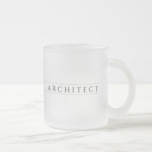 ARCHITECT Frosted Glass Mug / Black