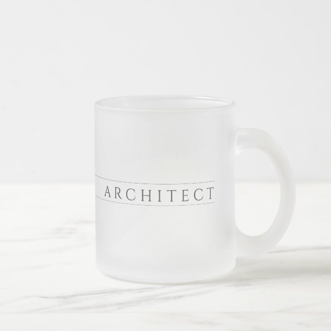 ARCHITECT Frosted Glass Mug / Black (Right)