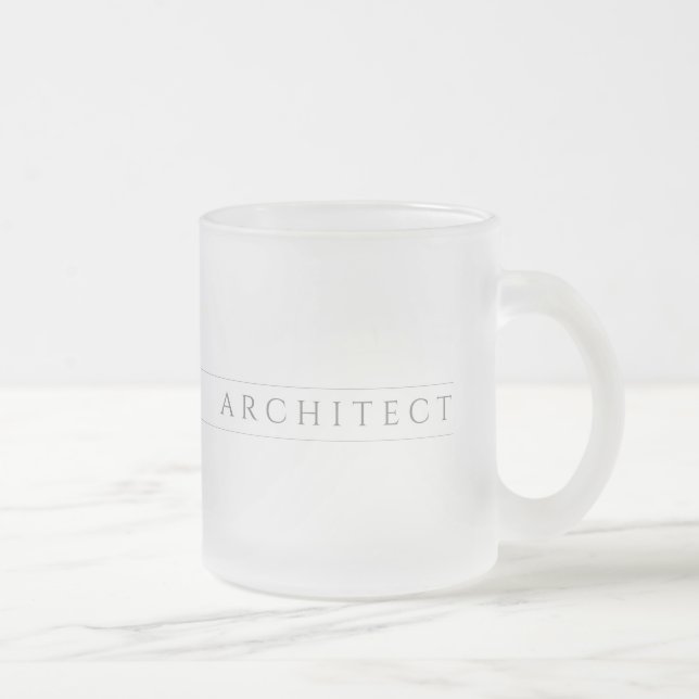 ARCHITECT Frosted Glass Mug / Grey (Right)