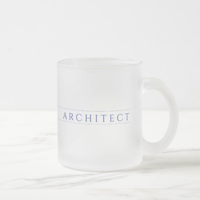 ARCHITECT Frosted Glass Mug / Navy Blue (Right)