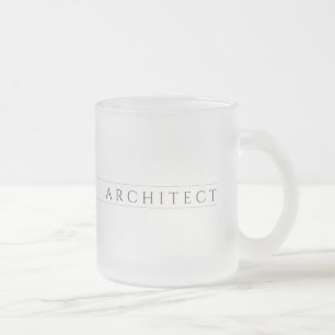 ARCHITECT Frosted Glass Mug / Sepia